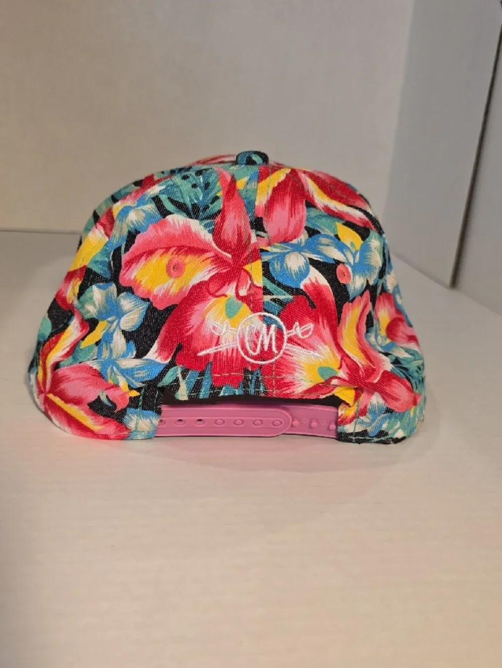 Captain Morgan Floral Tropical Baseball Cap - Pink/Green/Blue
